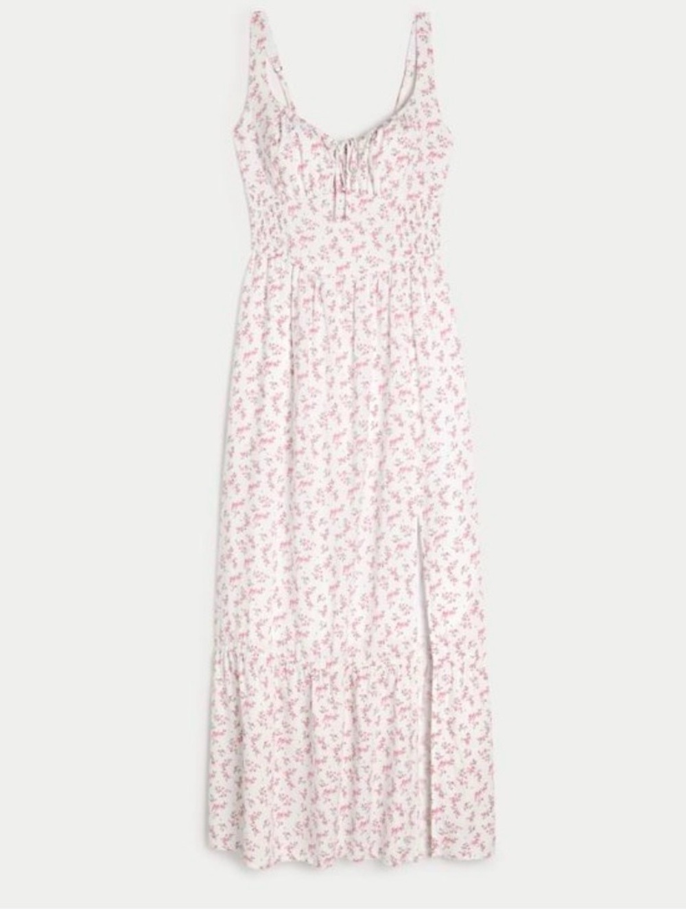 Hollister Sofia  Pink Maxi Dress with Smocked Bodice